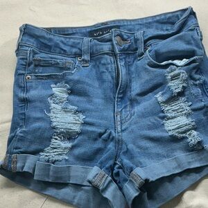 Aeropostale High Rise MIDI Jean Shorts